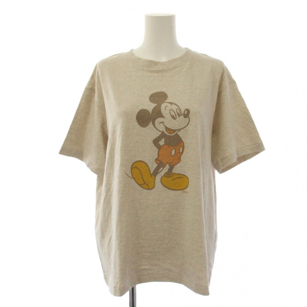 アメリカーナ AMERICANA × Disney Mickey S/S T Tシャツ カットソー 半袖 F ベージュ SBM65030 /BM