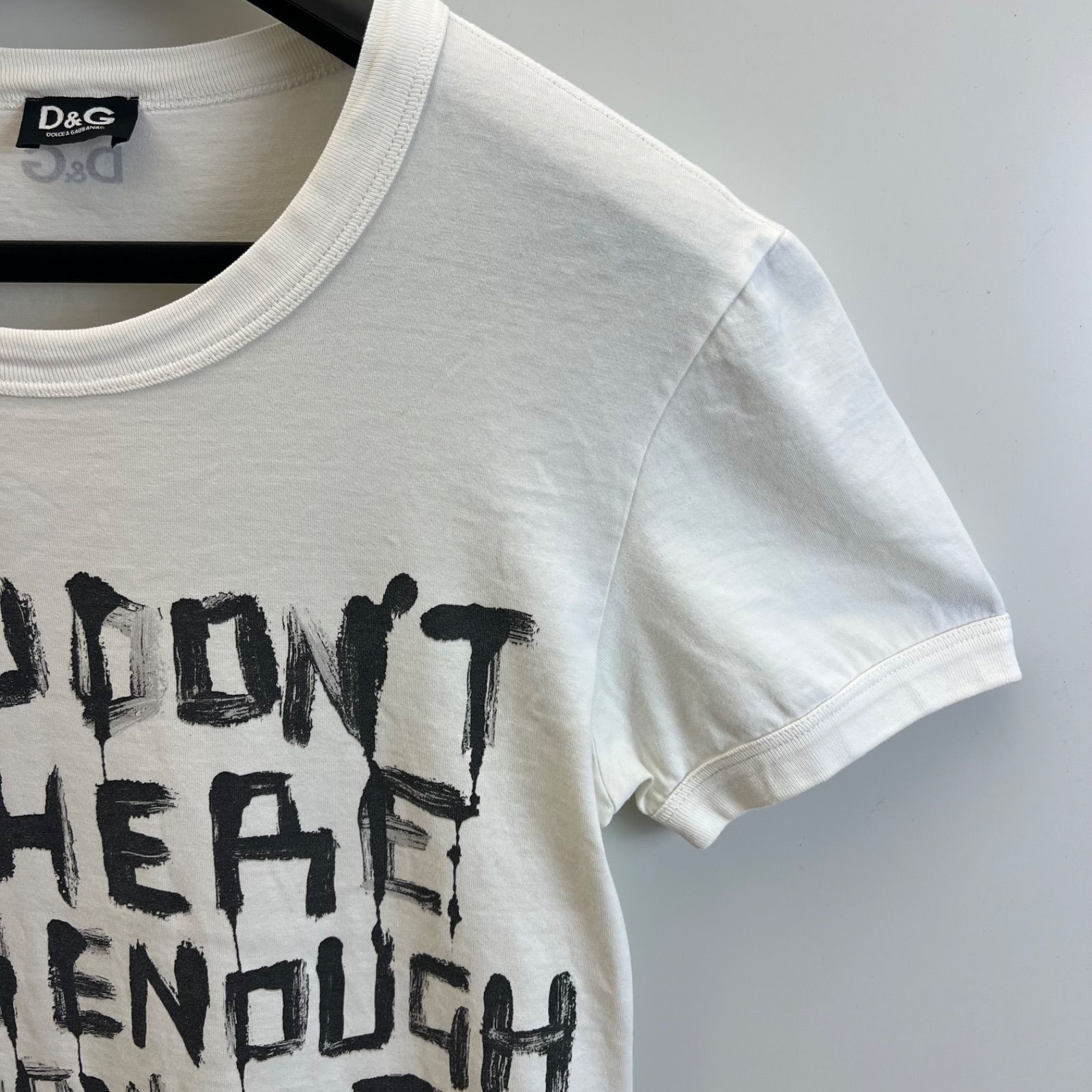 D&G DOLCE&GABBANA 00s y2k archive Message Tee 44 S ドルガバ