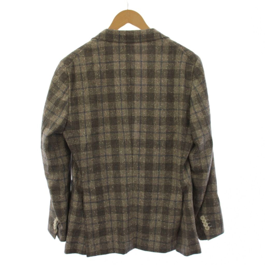 極美品✨ISAIA　イザイア　現行　テーラードジャケット　チェック柄　イタリア製 イザイア ISAIA テーラードジャケット チェック柄 ウール シルク