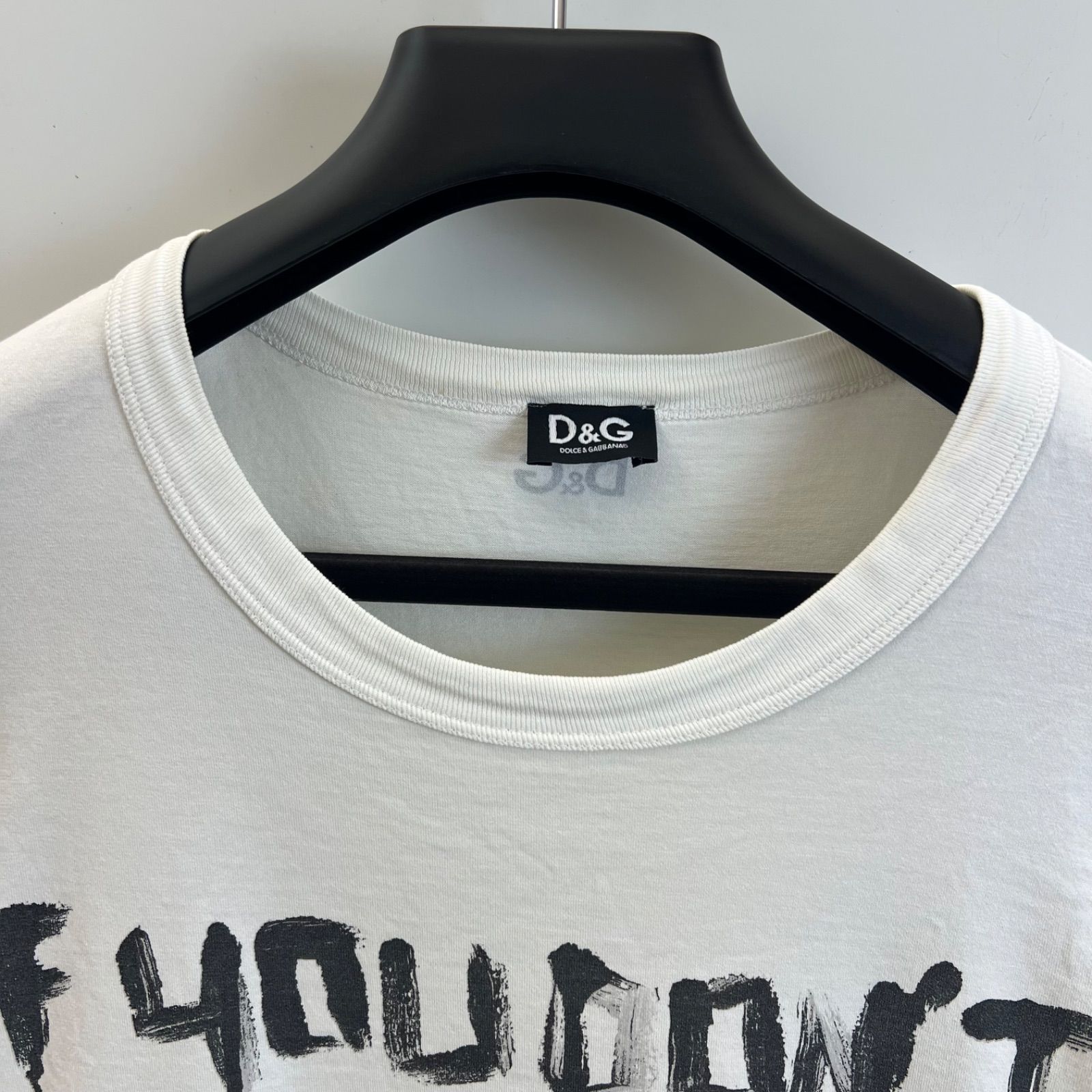 D&G DOLCE&GABBANA 00s y2k archive Message Tee 44 S ドルガバ
