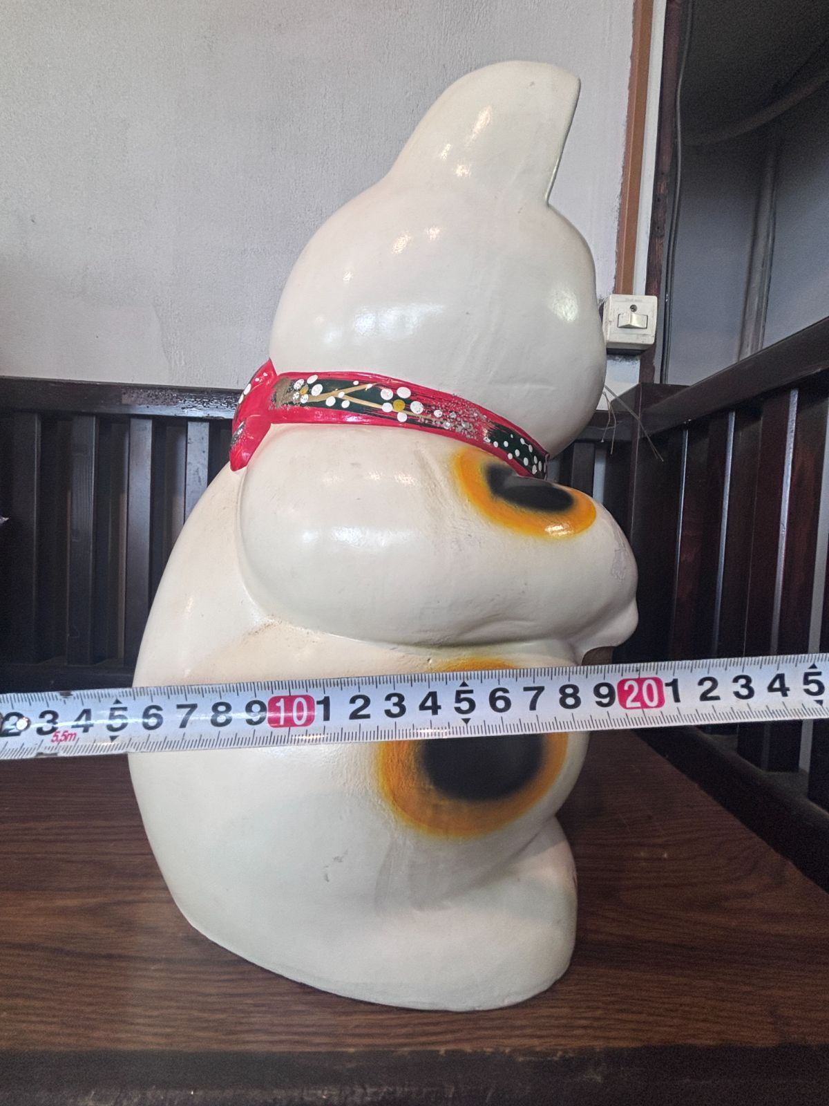 昭和レトロ 招き猫 左手上げ 置物 陶磁器 縁起物 商売繫盛 - メルカリ