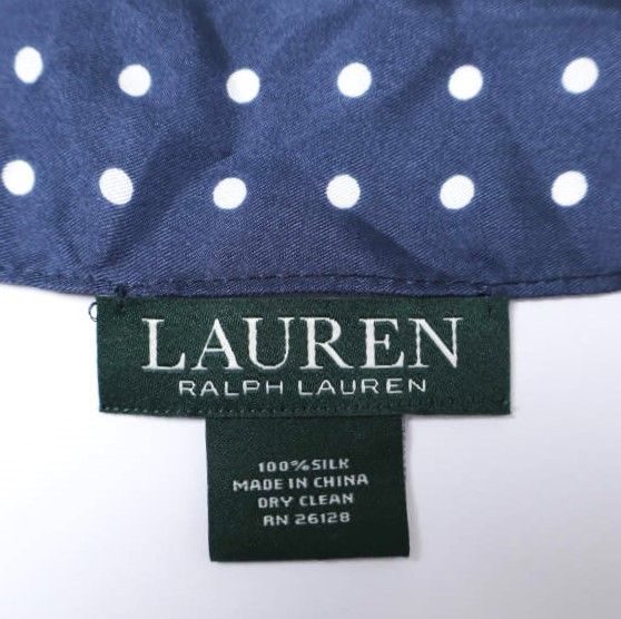 LAUREN RALPH LAUREN ローレン ラルフローレン ポルカドットシルク
