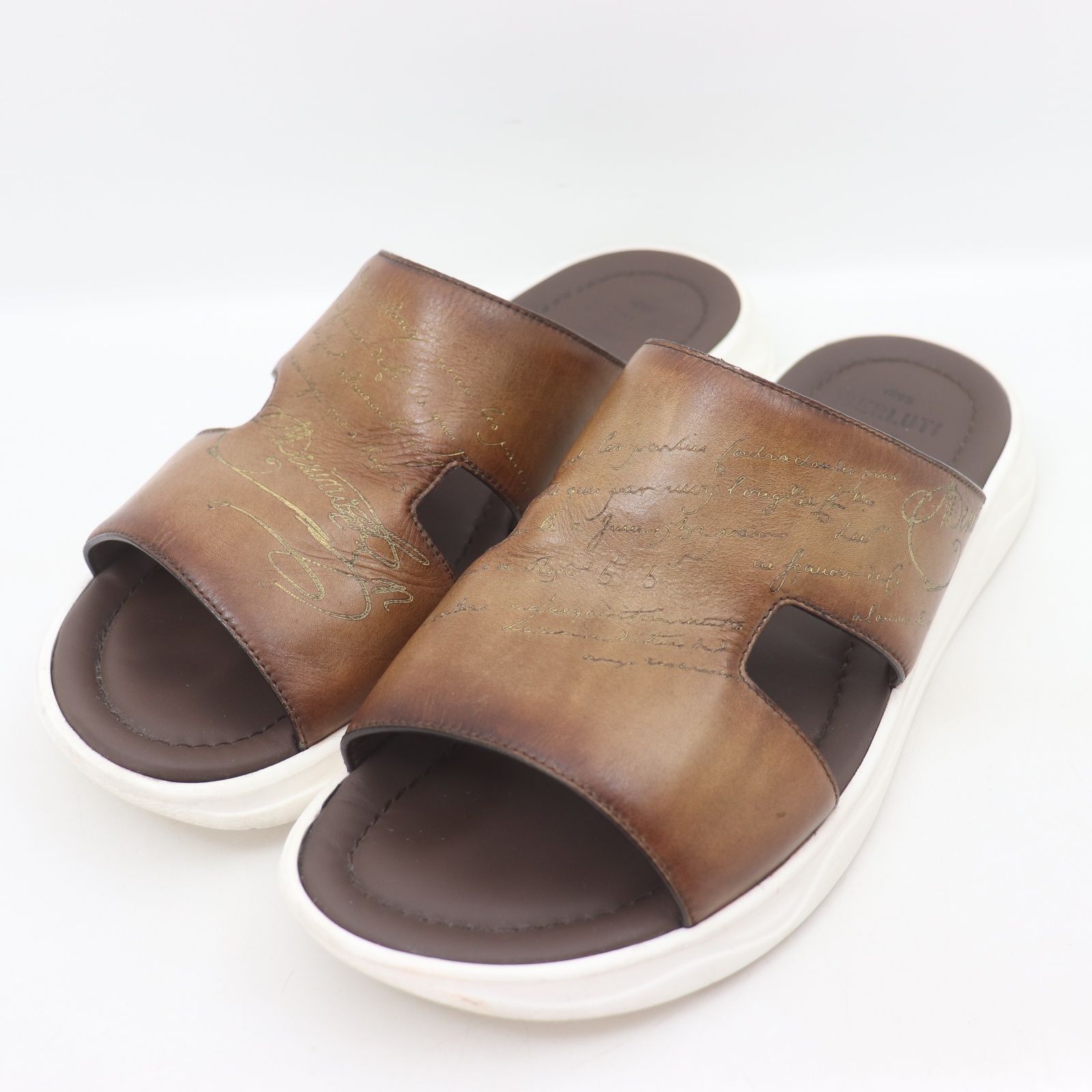 IT6LCDTUA6X4 BERLUTI ベルルッティ サンダル カリグラフィー レザー