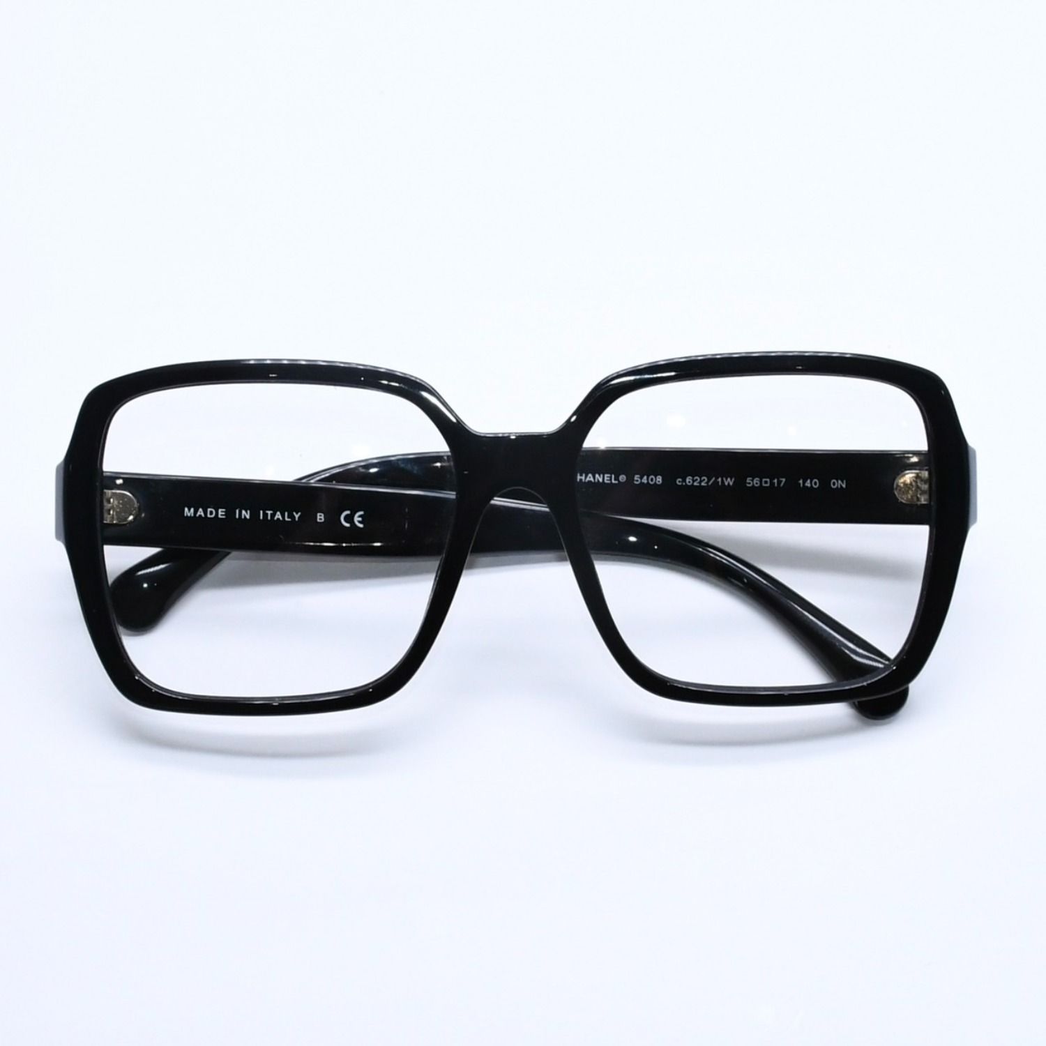 CHANEL シャネル スクエア型サングラス 5408 c.622/1W サイズ56□17 140 ブラック 伊達メガネ アイウェア ゴールドメタル金具 美品 中古 4a005243 CHANEL シャネル スクエア型サングラス 5408 c.622/1W サイズ56□17