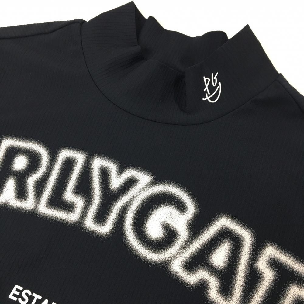 【超美品】パーリーゲイツ 半袖ハイネックシャツ ネイビー ロゴ ストレッチ  レディース 1(M) ゴルフウェア 2025年モデル PEARLY GATES 超美品】パーリーゲイツ 半袖ハイネックシャツ ネイビー ロゴ