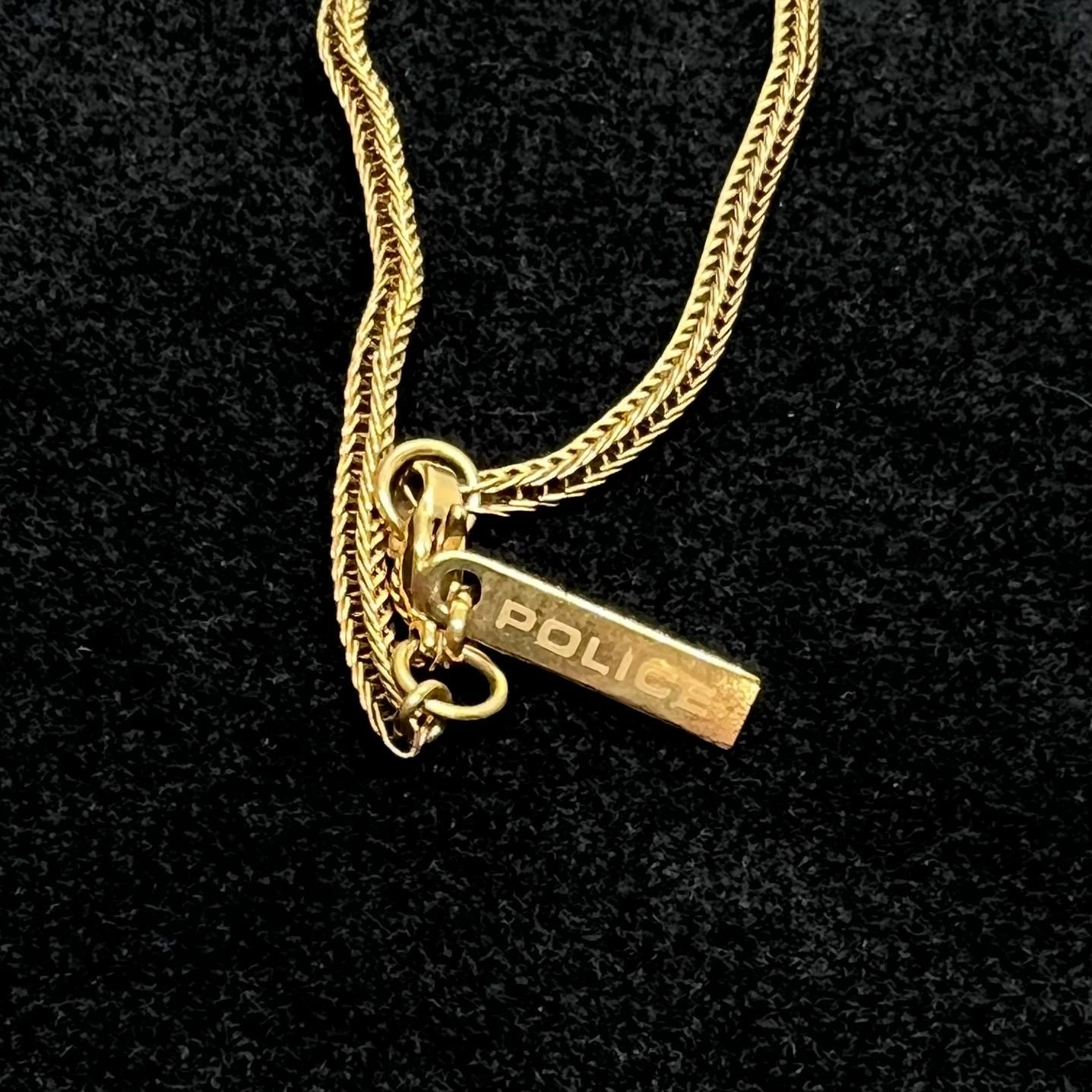 美品☆ POLICE ポリス ブレスレット ゴールド チェーン - メルカリ
