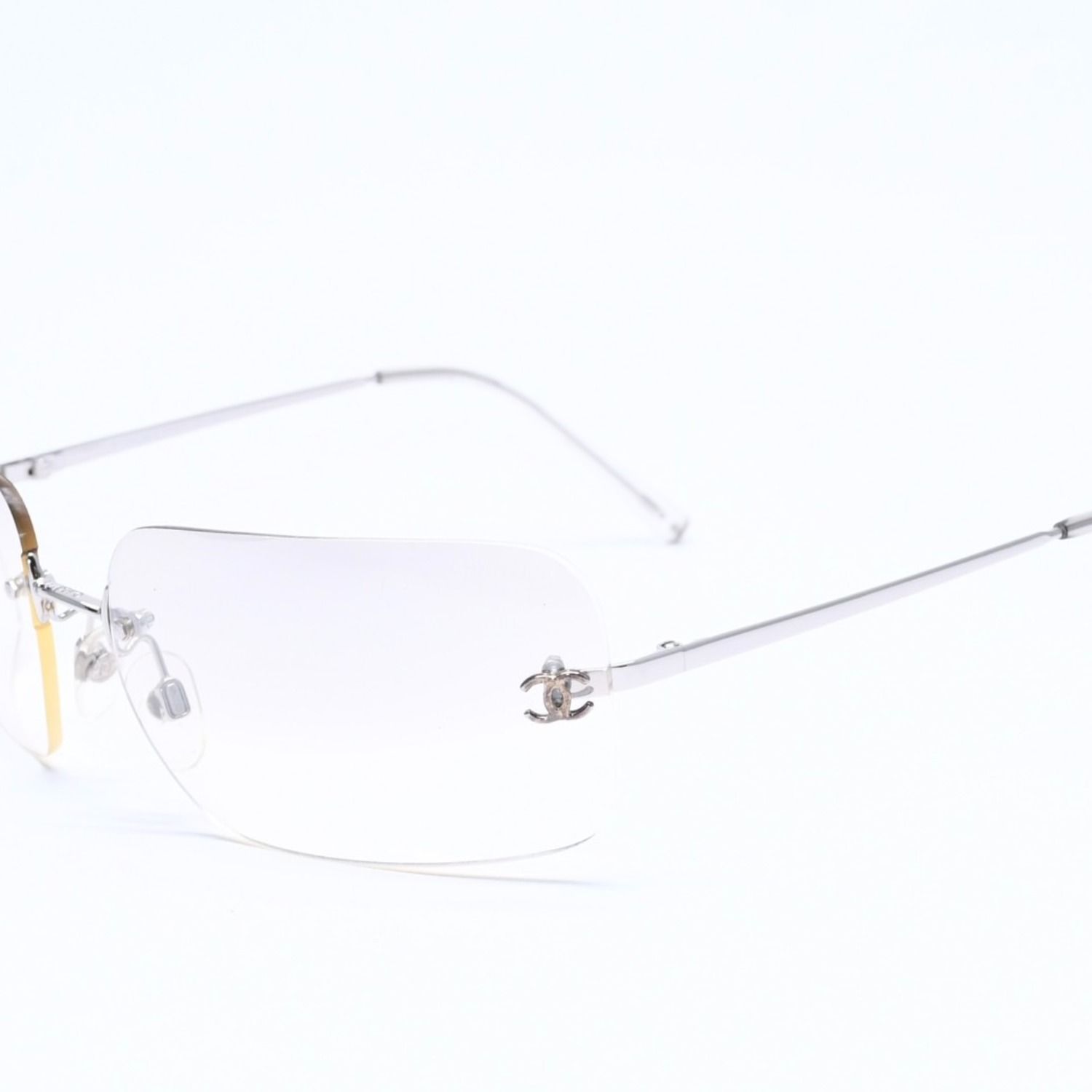 極美品 CHANEL シャネル リムレス サングラス 4017 c.124/6l サイズ62