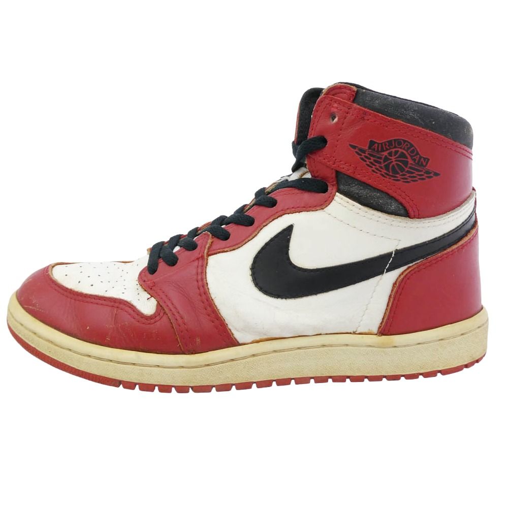 Nike Air Jordan 1 シカゴ85オリジナル赤/白/黒 NIKE ナイキ 【観賞用】85年製 オリジナル AIR JORDAN 1 CHICAGO エア