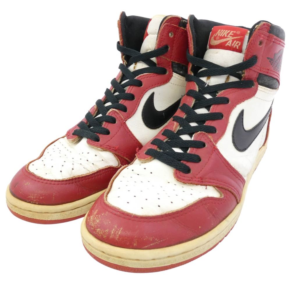 Nike Air Jordan 1 シカゴ85オリジナル赤/白/黒 NIKE ナイキ 【観賞用】85年製 オリジナル AIR JORDAN 1 CHICAGO エア