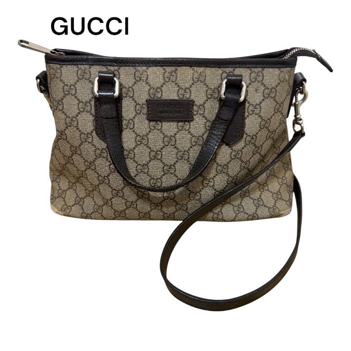 GUCCI グッチ GGスプリーム 2way ハンドバッグ ショルダーバッグ 