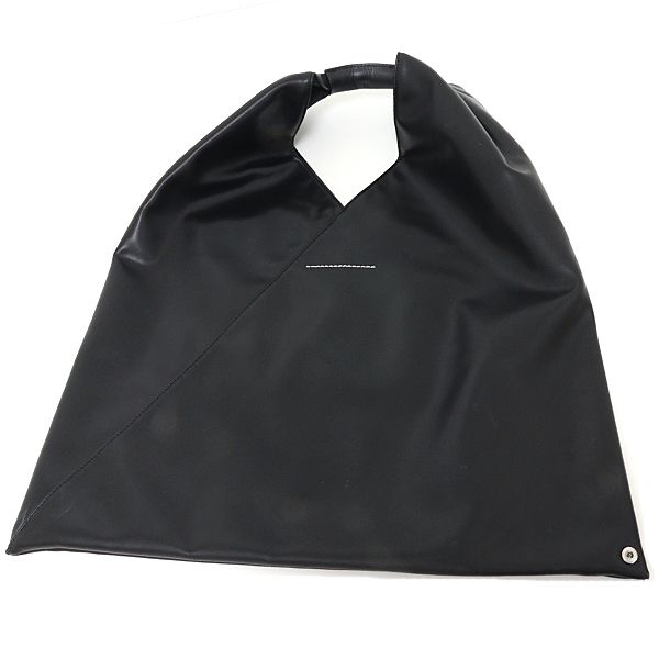 メゾン マルジェラ MM6 MAISON MARGIELA ジャパニーズ バッグ ミディアム フェイクレザー S54WD0039 P8396 ブラック 【中古】Aランク