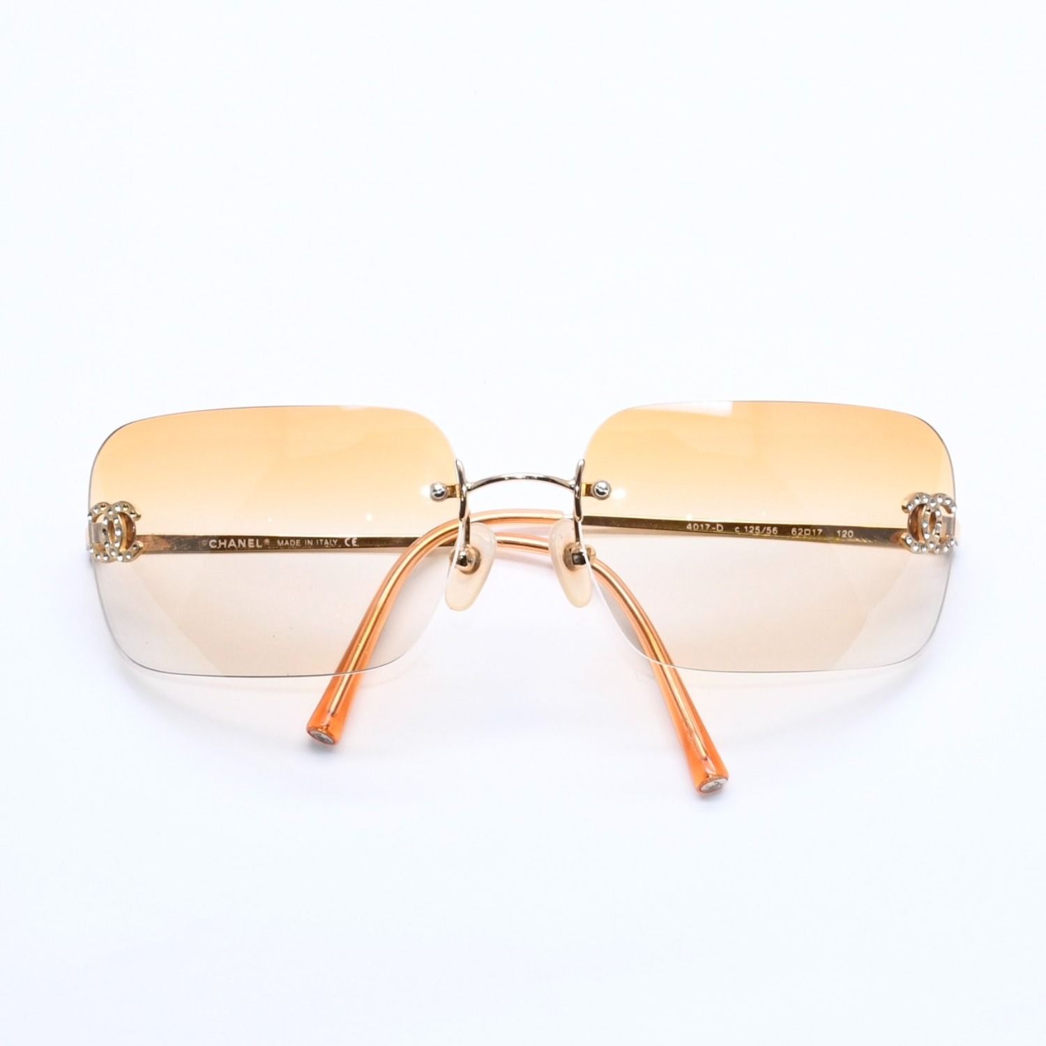 超美品【CHANEL】リムレス サングラス4017-D C. 125/56 CHANEL シャネル リムレス サングラス アイウェア 4017-D c.125/56