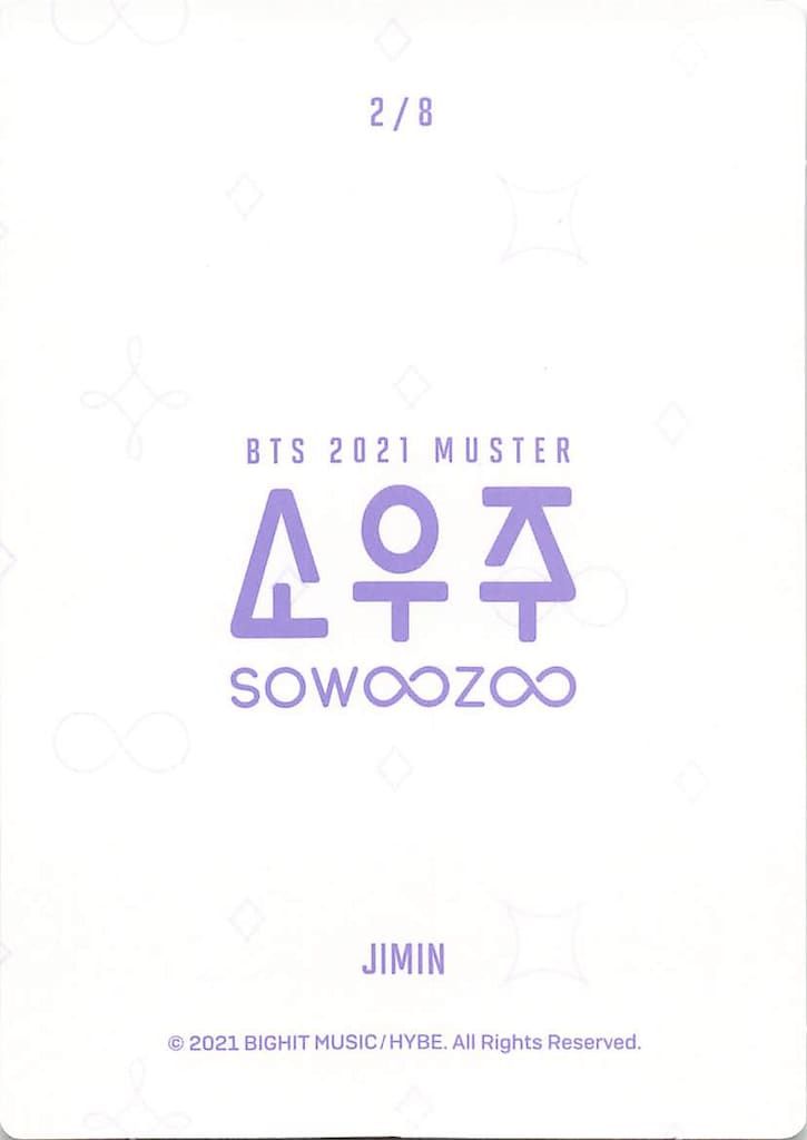 BTS 2021 MUSTER SOWOOZOO JIMIN ミニフォトカード 2/8 - メルカリ