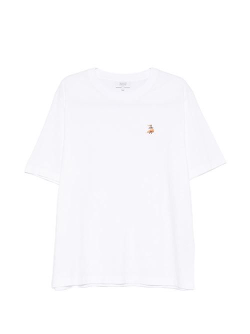【再10値下げ】正規品メゾンキツネ Dreaming Fox Tシャツホワイト MAISON KITSUNE' DREAMING FOX COTTON Tシャツ 送料無料 【公式通販】
