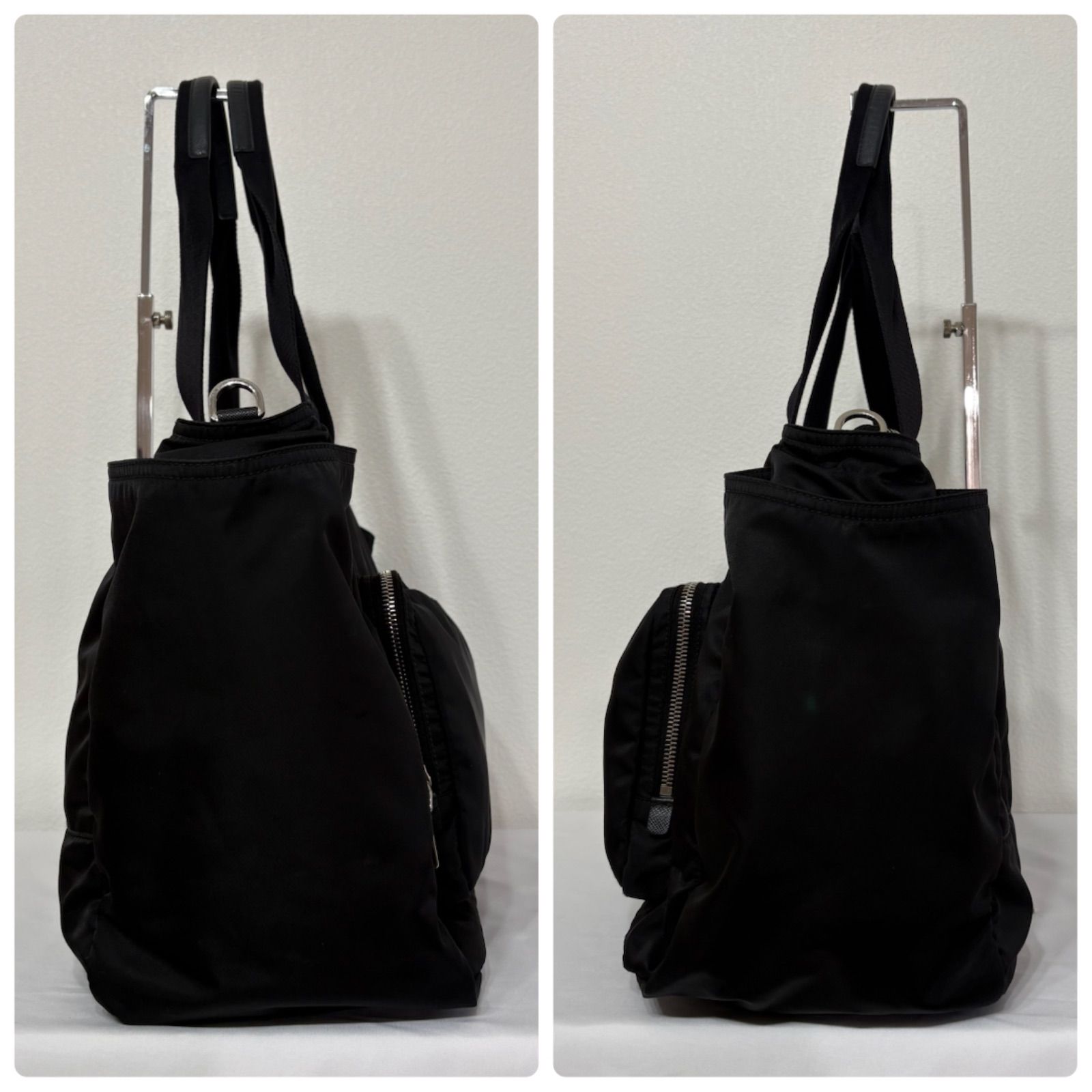 現行 PRADA プラダ Re-Nylon ベビーバッグ 1BG102 マザーズバッグ 2WAY