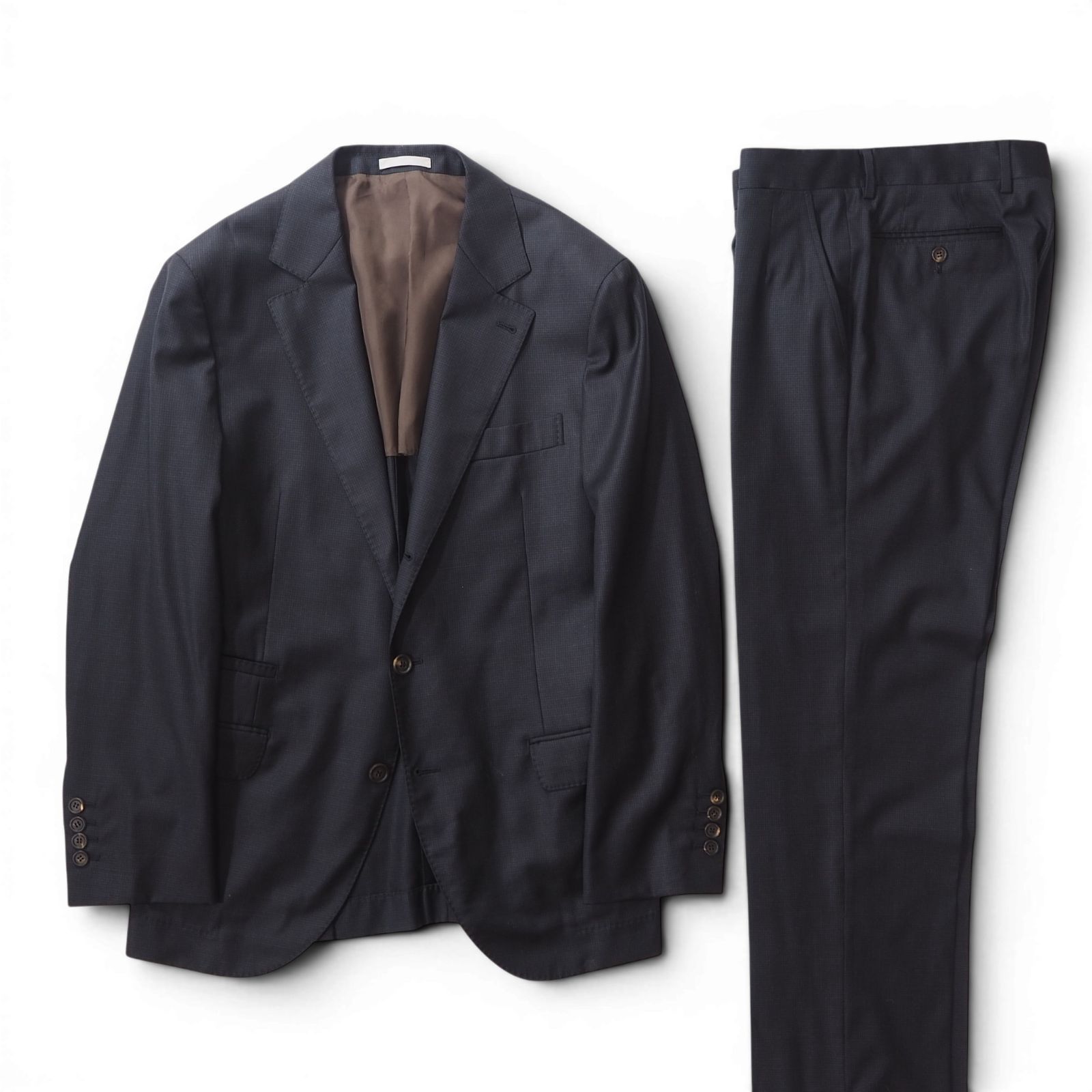 ブルネロクチネリ BRUNELLO CUCINELLI イタリア製 スーツ ジャケット パンツ 50 ダークネイビー メンズ 正規品 6-YG081