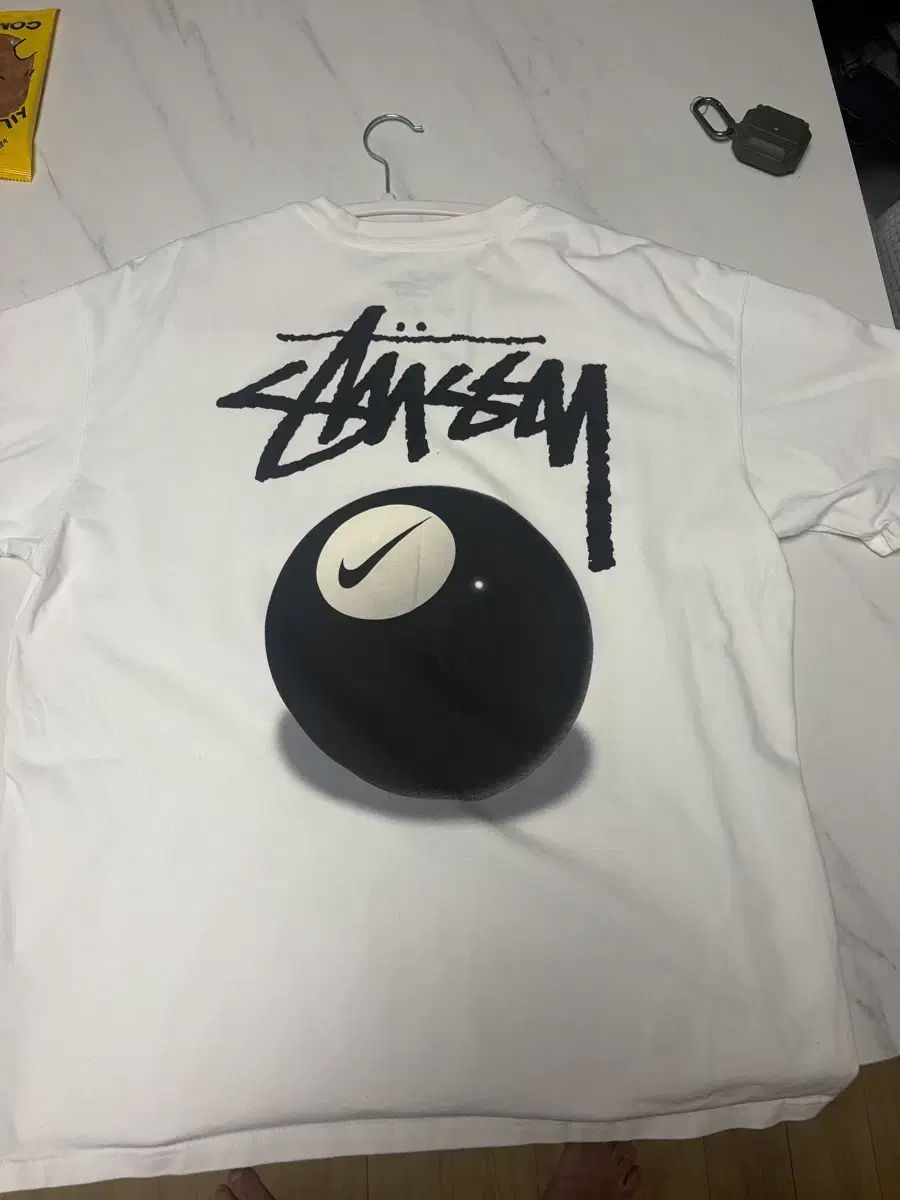 STÜSSY NIKE 8ボール Tシャツ 白 Lサイズ