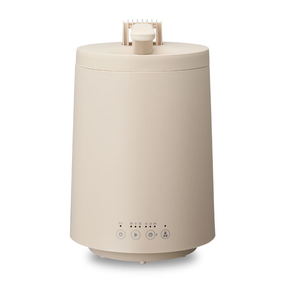 【清潔な蒸気のスチーム加湿器】ドウシシャ 加湿器 スチーム式 容量3L 木造10畳 プレハブ17畳 連続加湿時間5時間 加湿切替3段階 加湿量600ml/h 洗浄モード搭載 カンタン給水 mistone600S ベージュ