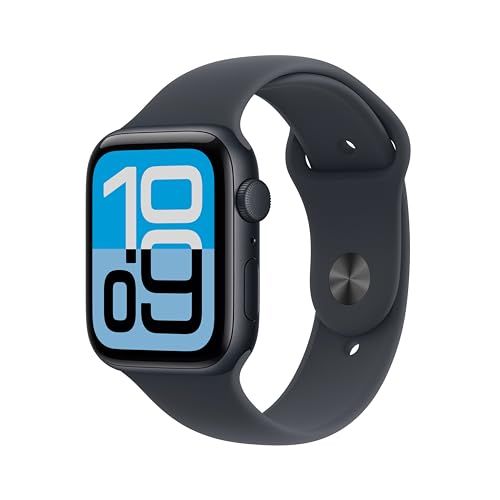 Apple Watch SE 3(GPSモデル)- 44mmミッドナイトアルミニウムケースとミッドナイトスポーツバンド - M/Li