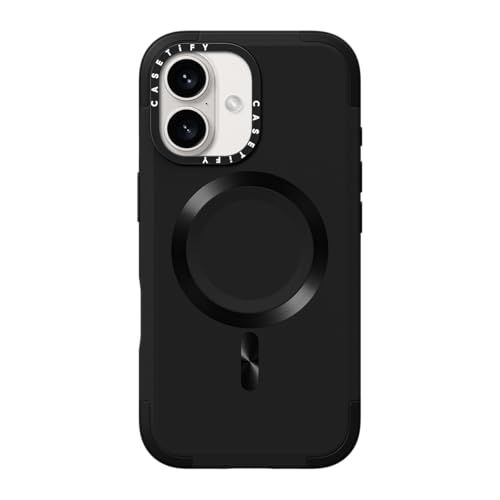 CASETiFY フォースケース iPhone 16 ケース [薄型 軽量/MagSafe対応/滑り止め] - ブラックi
