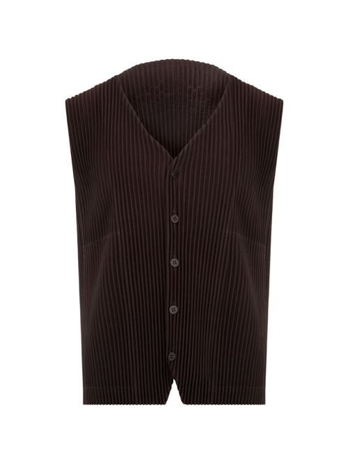 HOMME PLISSE' ISSEY MIYAKE プリーツ V ネック ベスト 送料無料