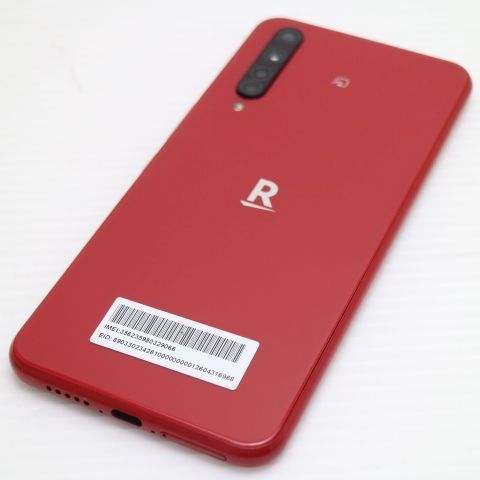 新品同様 Rakuten BIG クリムゾンレッド 即日発送 スマホ 白ロム 楽天