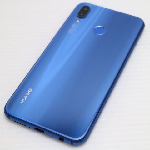 新品同様 Y!mobile HUAWEI P20 lite ブルー スマホ 本体 白ロム 土日祝