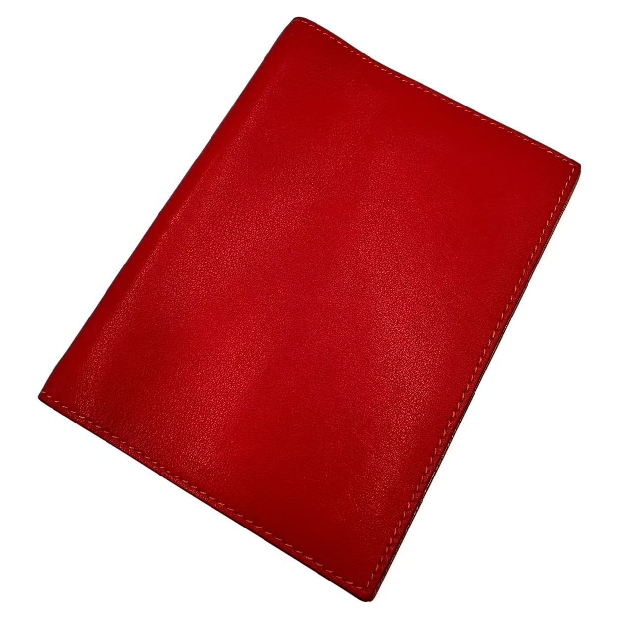 【極美品】エルメス 印鑑ケース 赤 レッド 極美品 HERMES エルメス 手帳 カバー レザー レッド X オレンジ - メルカリ