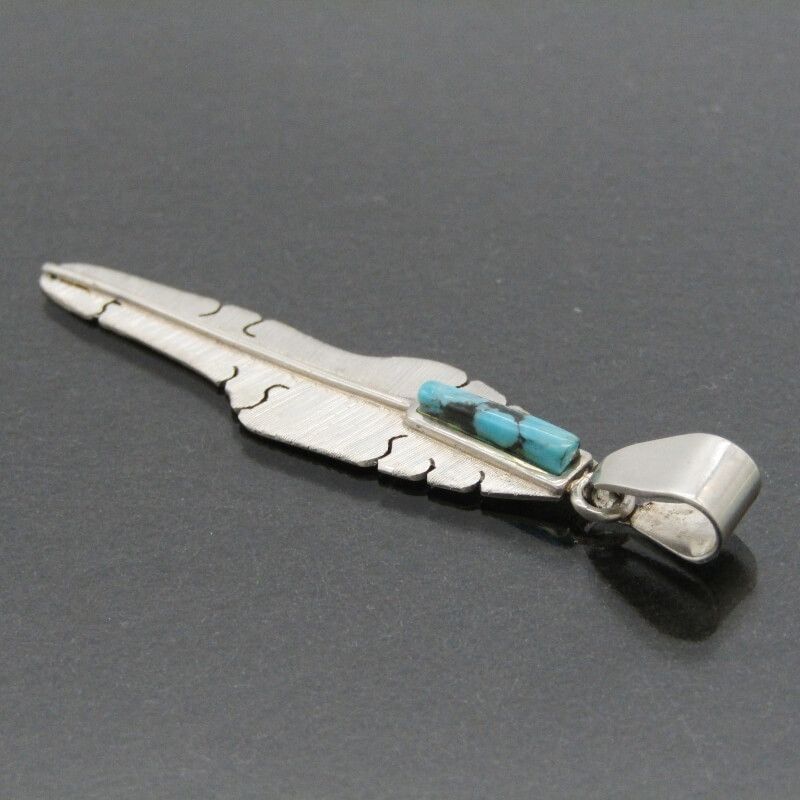 美品 Michael Kirk イスレタ族 ペンダント フェザー ターコイズ