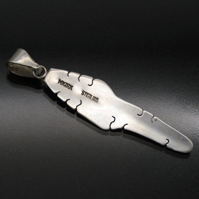 美品 Michael Kirk イスレタ族 ペンダント フェザー ターコイズ