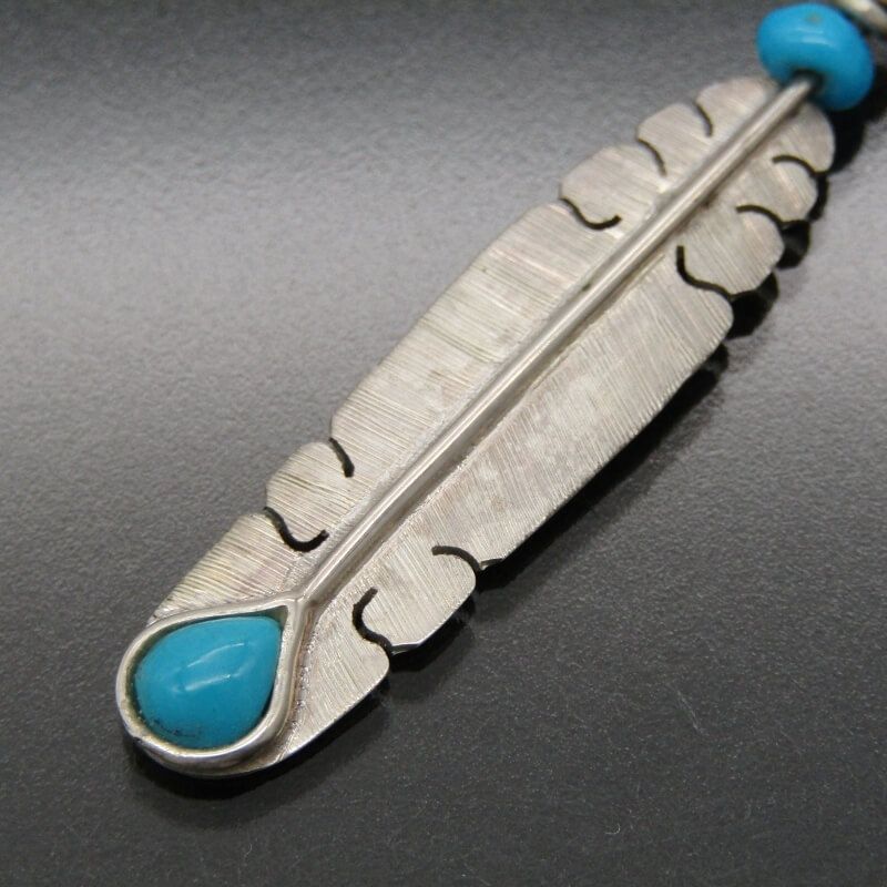 美品 Michael Kirk イスレタ族 ペンダント フェザー ターコイズ