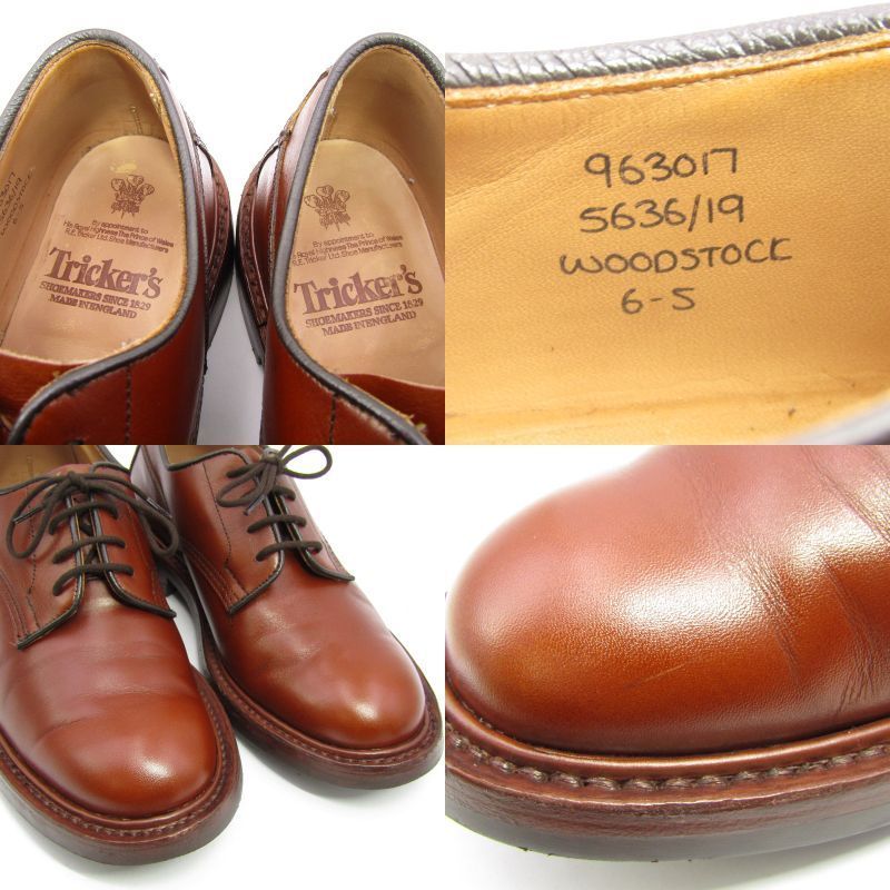 Tricker's トリッカーズ UK6 プレーントゥ 5636/19 WOODSTOCK ウッド