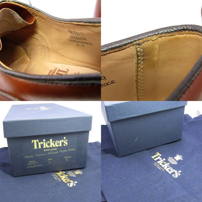 Tricker's トリッカーズ UK6 プレーントゥ 5636/19 WOODSTOCK ウッド