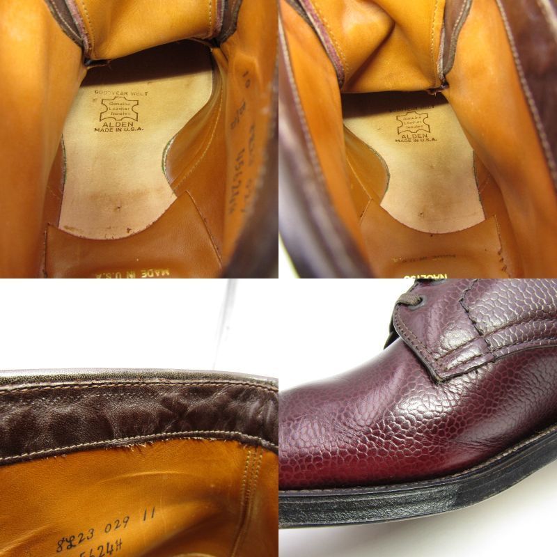 美品 Alden オールデン US10D 28cm プレーントゥブーツ NATORIYA別注
