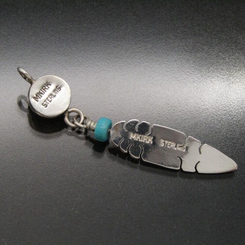 美品 Michael Kirk イスレタ族 ペンダント フェザー ターコイズ