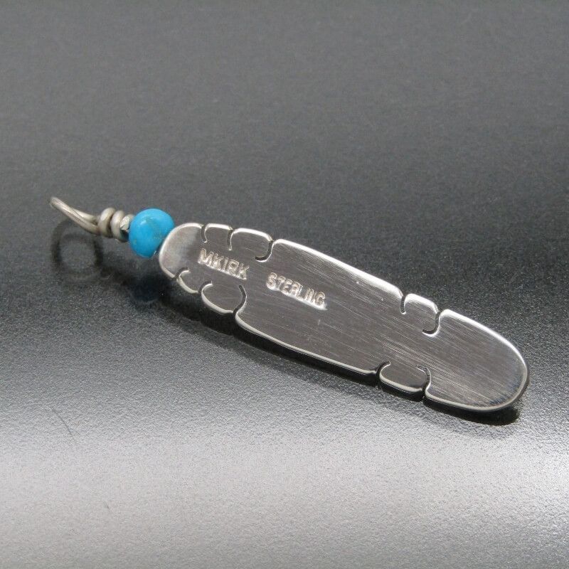 美品 Michael Kirk イスレタ族 ペンダント フェザー ターコイズ