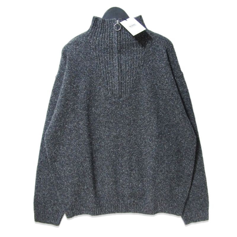 未使用 kelen ケレン ニットセーター KLM25FKN1027 MELANGE HALF ZIP KNIT SAVILLE メランジ ハーフジップ グレー 42 27114317 未使用 kelen ケレン ニットセーター KLM25FKN1027 MELANGE HALF ZIP