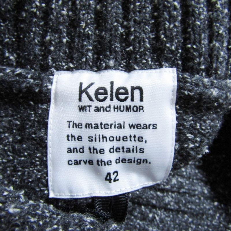 未使用 kelen ケレン ニットセーター KLM25FKN1027 MELANGE HALF ZIP KNIT SAVILLE メランジ ハーフジップ グレー 42 27114317 未使用 kelen ケレン ニットセーター KLM25FKN1027 MELANGE HALF ZIP