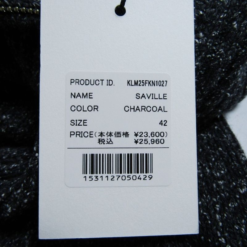 未使用 kelen ケレン ニットセーター KLM25FKN1027 MELANGE HALF ZIP