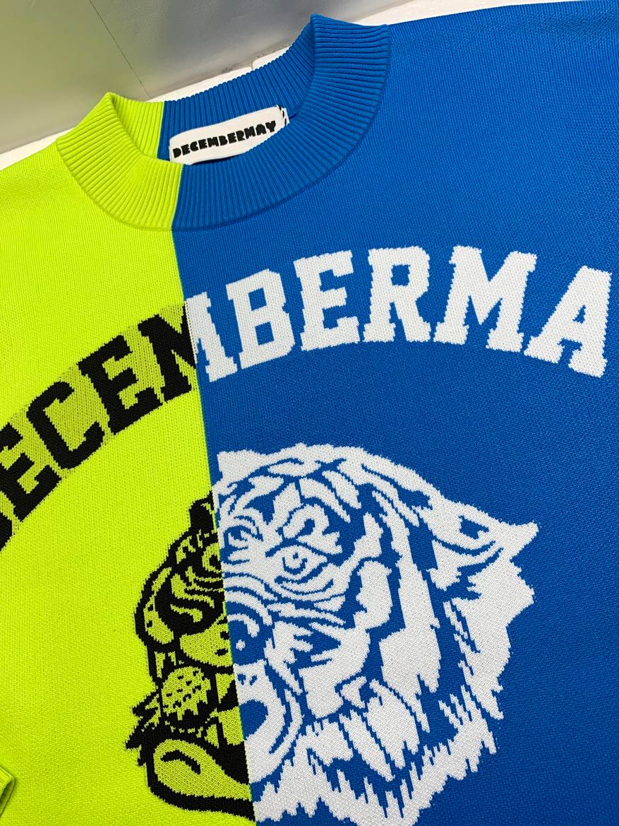 新品 DECEMBERMAY ディセンバーメイ 2トーン ゴルフウェア モック