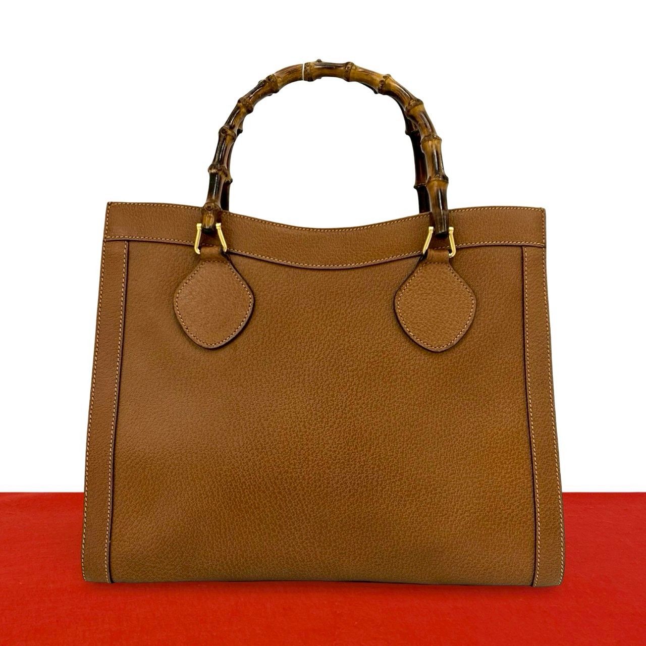 極 美品 GUCCI グッチ オールドグッチ ヴィンテージ バンブー レザー