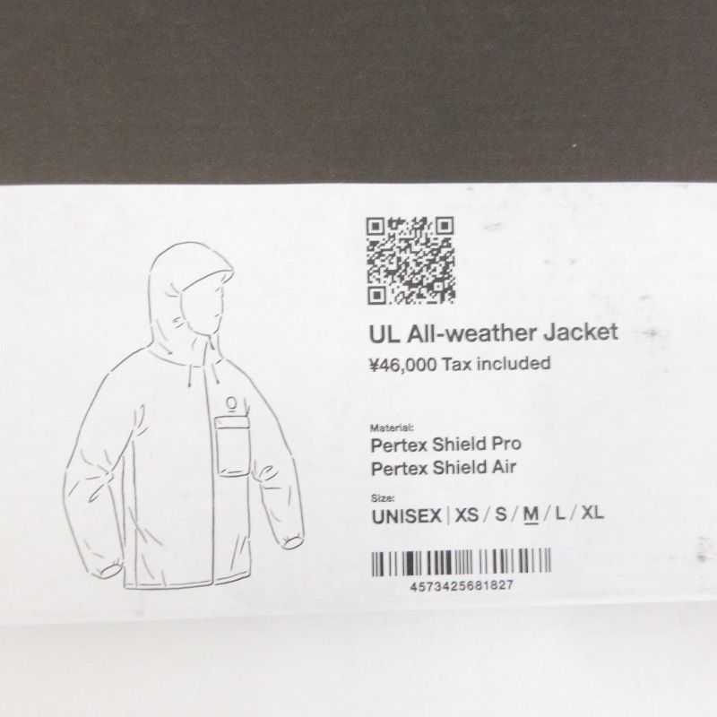 未使用 山と道 ヤマトミチ UL All-Weather Jacket UNISEX 2026年 UL