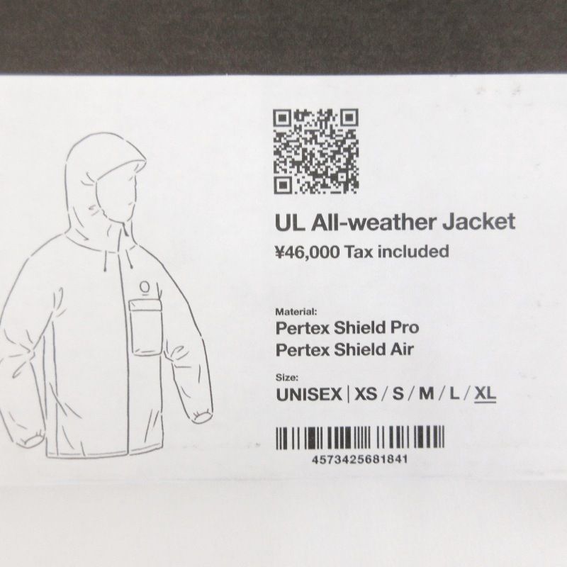 未使用 山と道 ヤマトミチ UL All-Weather Jacket UNISEX 2026年 UL