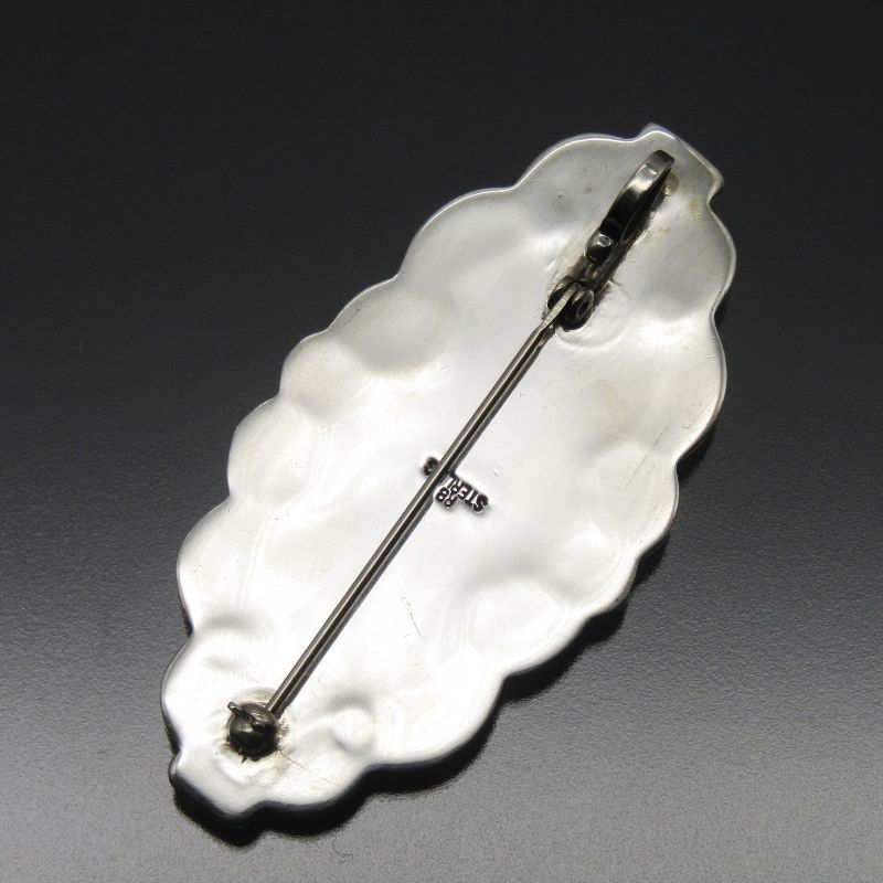美品 Navajo RB ナバホ族 ペンダント ターコイズ スタンプワーク ピン