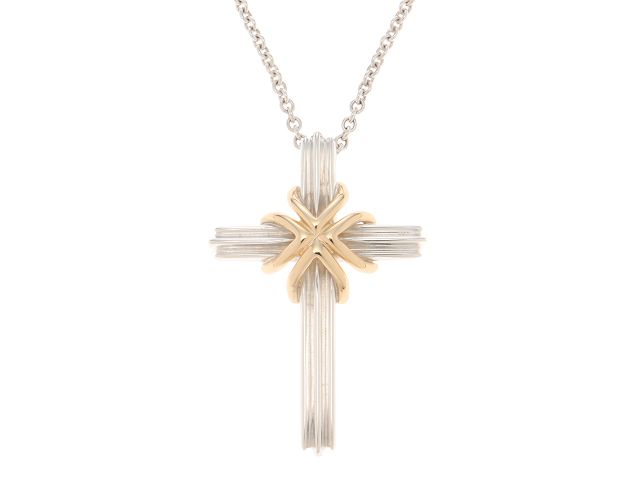 TIFFANY&Co. ティファニー シグネチャークロスNC/SV/YG/7.4g ネックレス シルバー SV/ゴールド シルバー レディース【中古】471