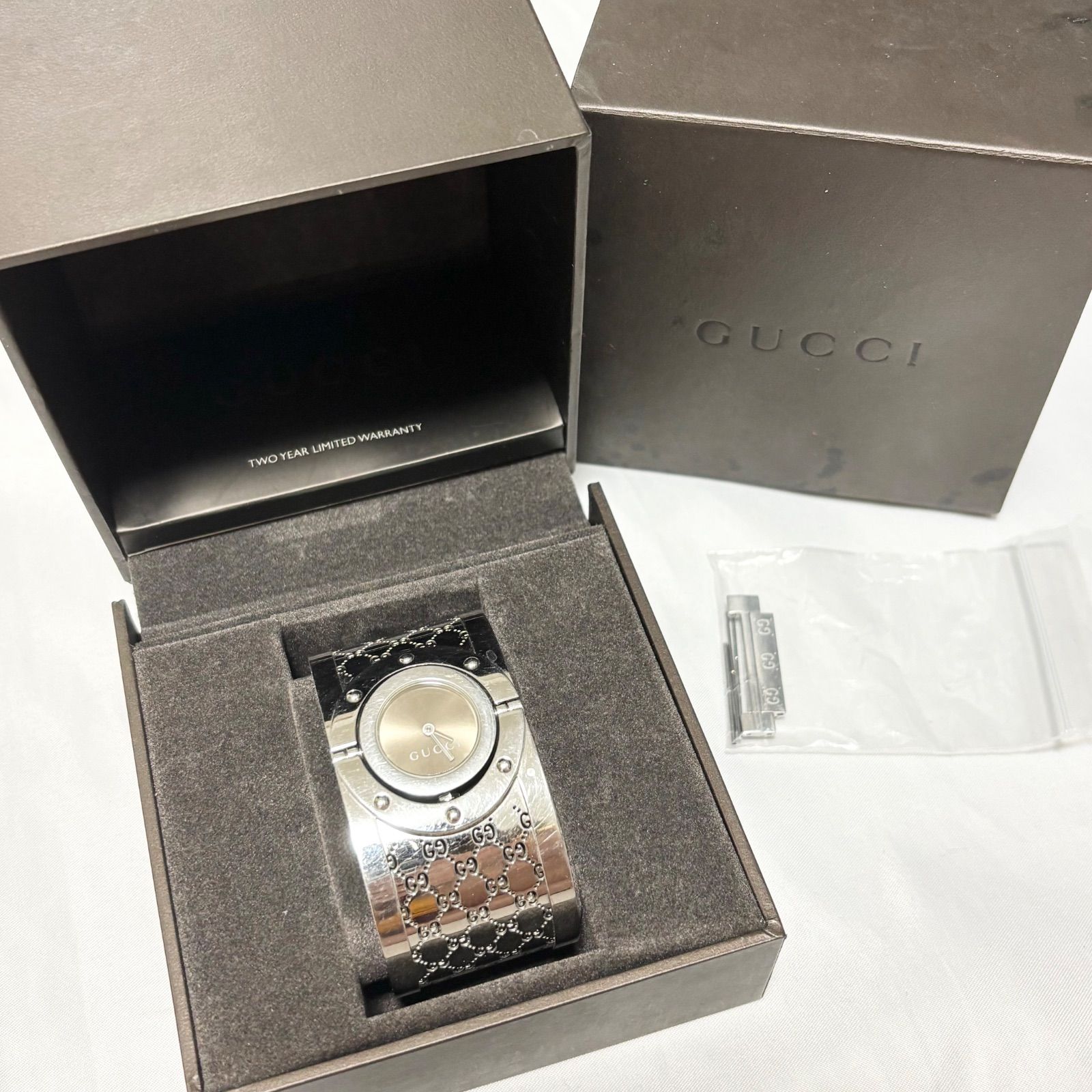 送料無料】GUCCI/グッチ/トワール/112/シルバー×シャンパンゴールド