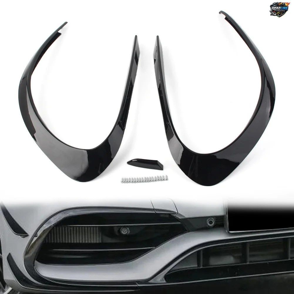 メルセデスベンツ CLAクラス W117 C117 CLA45 CLA200 CLA220 2016-2018用 3個セット フロントバンパーサイドスプリッタースポイラートリム