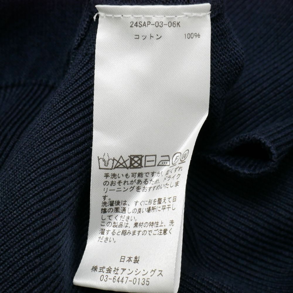 A.PRESSE アプレッセ Cotton Knit L/S T-Shirt ニット サイズ2 クルーネック ハイゲージ ブランド古着【中古】20260717/RB0137 A.PRESSE アプレッセ Cotton Knit L/S T-Shirt ニット サイズ2 クルー