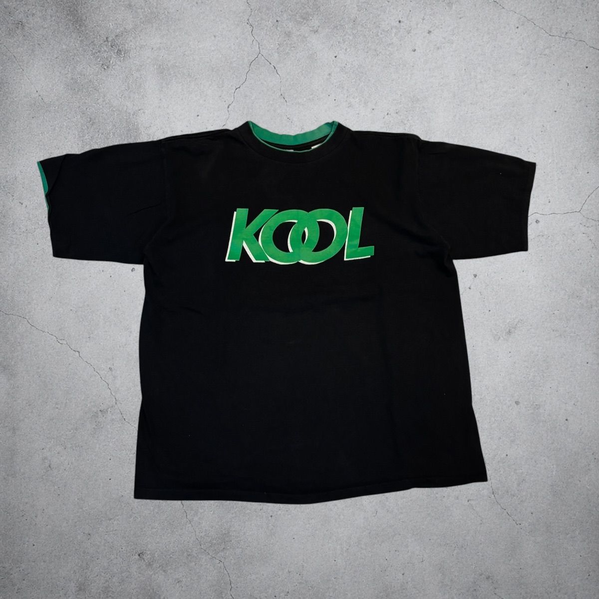 USA製 90s KOOL S/S TEE クール 半袖Tシャツ XL 黒 企業物 タバコ銘柄 古着