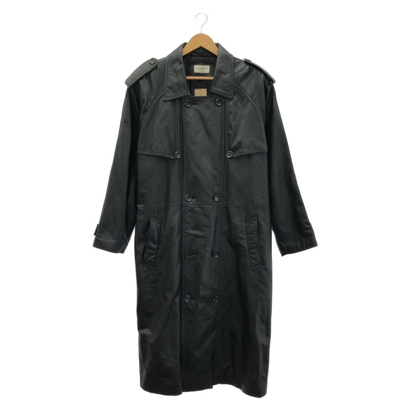 【中古】Casbatel レザートレンチコート L ブラック カスバテル[92] 9,694円